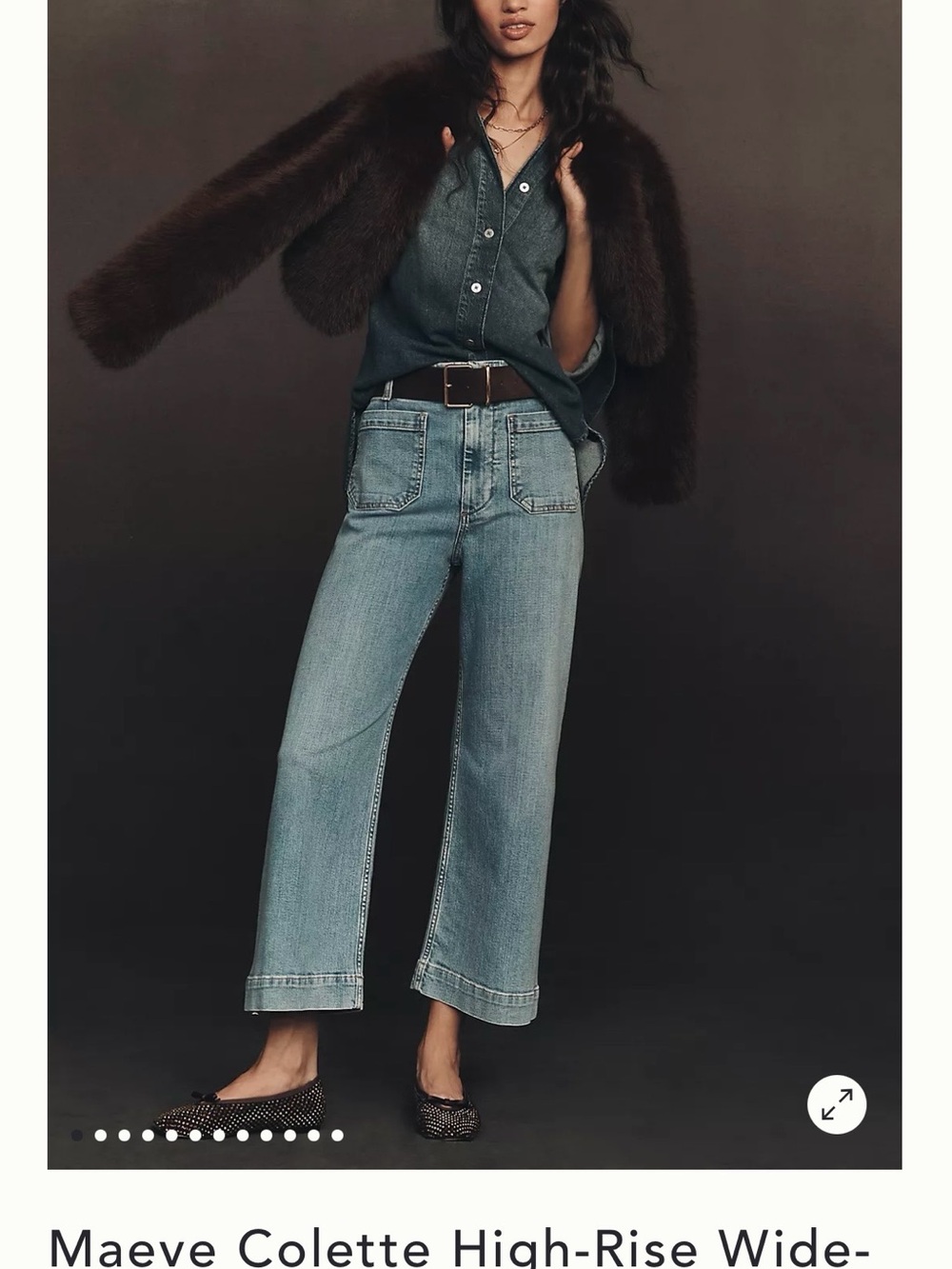 Maeve High-Rise Wide-Leg Jeans in Light Blue Wash